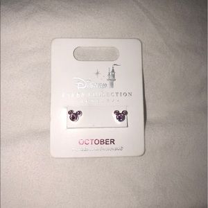Swarovski Birthstone Mickey Mouse Stud Earrings Swarovski Birthstone Mickey Mouse Stud Earrings